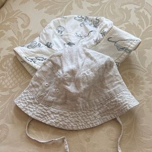Two baby/toddler bucket hats